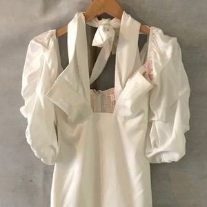 White hi-lo dress